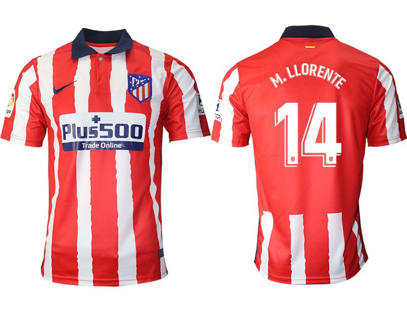 Men 2020-2021 club Atletico Madrid home aaa version #14 red Soccer Jerseys